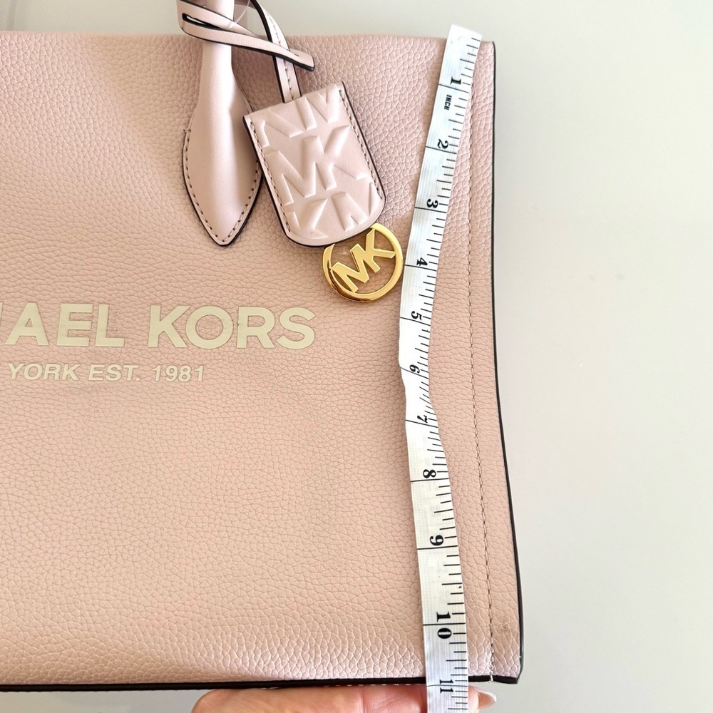 NWT! MICHAEL KORS MIRELLA MEDIUM TOTE LEATHER BAG PINK - Picture 13 of 15